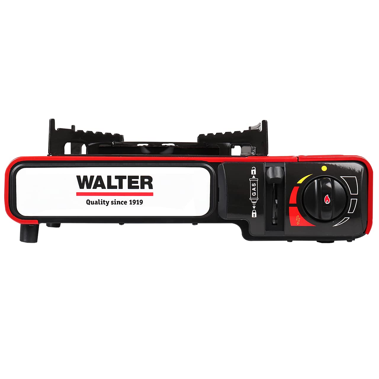 WALTER Campingkocher Gourmet mit Piezo, 2,2 kW Leistung | Zuverlässiger Gaskocher für Outdoor-Abenteuer, Einfach zu bedienen, Kompaktes Design, Zum Kochen beim Camping und unterwegs