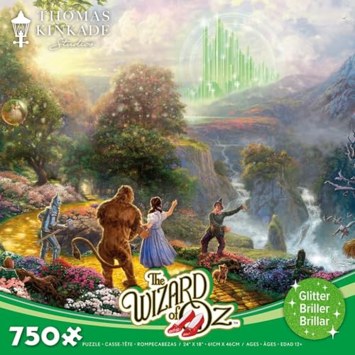 Ceaco - Thomas Kinkade - The Wizard of Oz - Dorothy Discovers Emerald City - 750 Piece Glitter Jigsaw Puzzle - Image 2