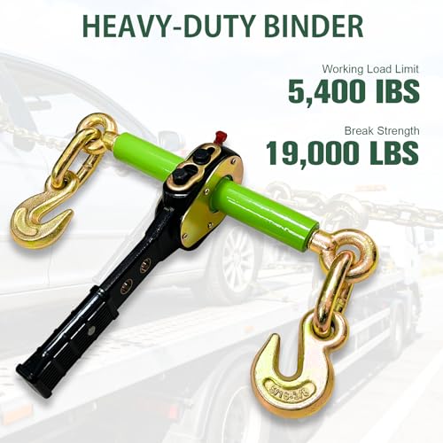 Image of Electric Ratchet Binder for 5 /16 inch- 3 /8 inch Chain, Load Binder Used with Impact Wrench, for Fast Cargo Tie-Down & Load Securement, 5,400 lbs SWL