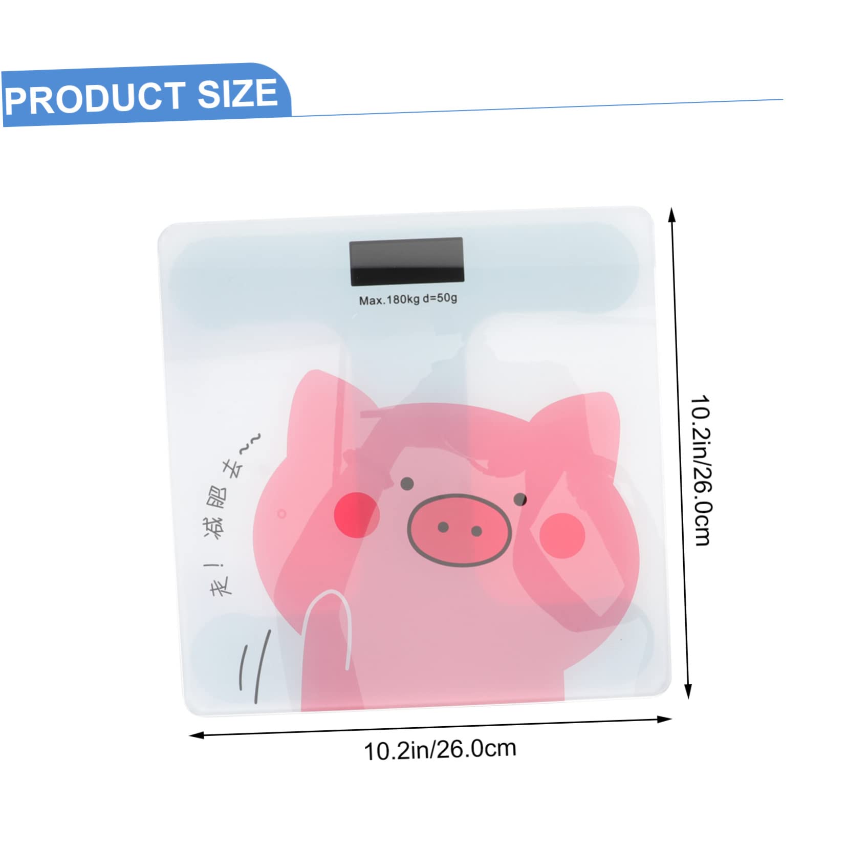 Báscula Corporal Digital de Dibujos Animados para Baño Doméstico | Cristal Templado, Chip de Alta Precisión y Pantalla Lcd Grande, Diseño Automático Batería Integrada