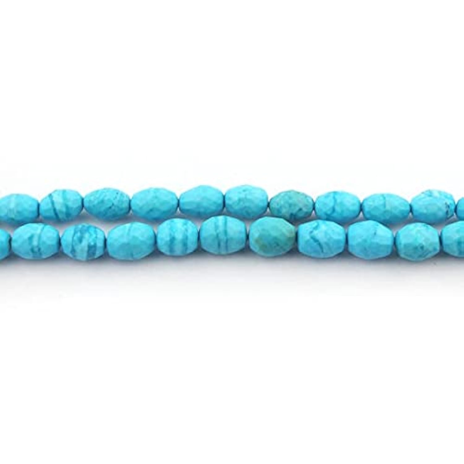 Perles turquoise stabilisées ovales facettées LKBEADS pour la création de bijoux DIY