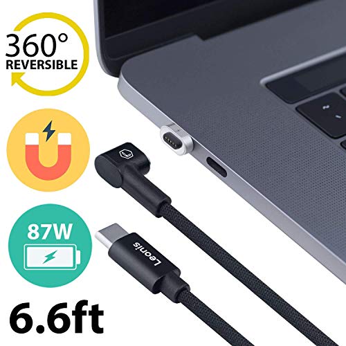 USB Type C To USB Type C Magnetic Charging Power Cable Charger Adapter, Replacement For MagSafe and BreakSafe Cables, Compatible with 2018 MacBook (Air/Pro), Chromebook Pixel, Nintendo Switch and More