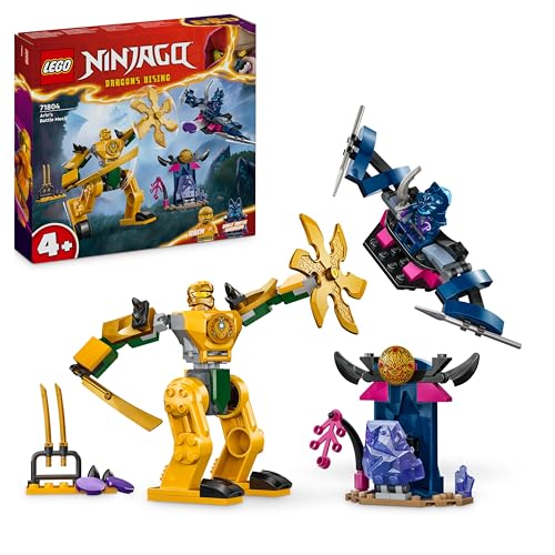 LEGO NINJAGO Arins Battle Mech, Ninja-Spielzeug für Kinder ab 4 Jahre mit...