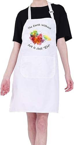 Miniatura 1 de PXTIDY Regalos para artistas, pintor, regalo The Earth Without Art Is Just Eh Delantal para pintar, regalos para profesores de arte, regalos para