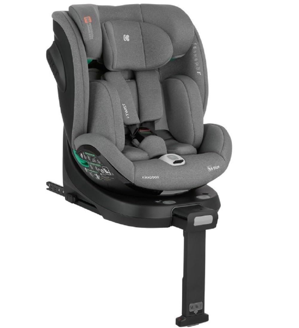 Kikkaboo asiento niño i-Twist i-Size (40-150 cm) grupo 0+/1/2/3 pata de apoyo, color:gris oscuro