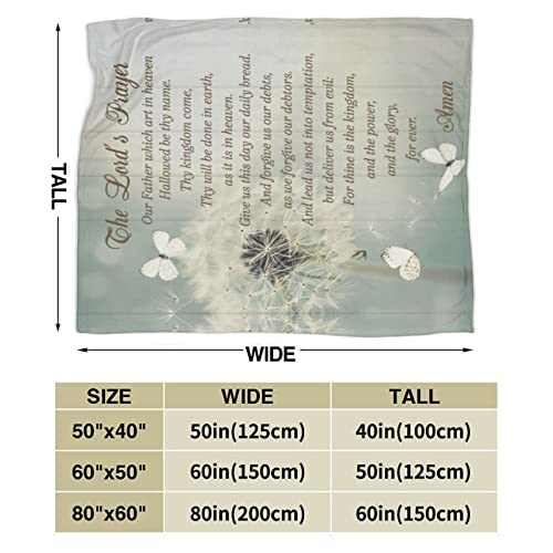 Dandelion The Lord's Prayer Novelty Blanket Soft Flannel Fleece Throw Blanket Super Soft Lightweight For Couch 50"X40" #TOP1