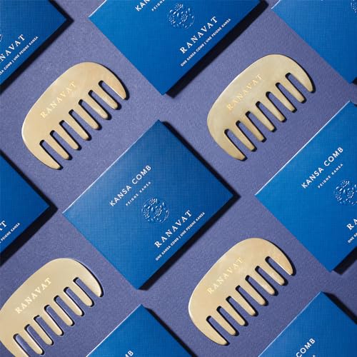 Peine Ranavat Kansa de Dientes Anchos y Masajeador miniatura 6