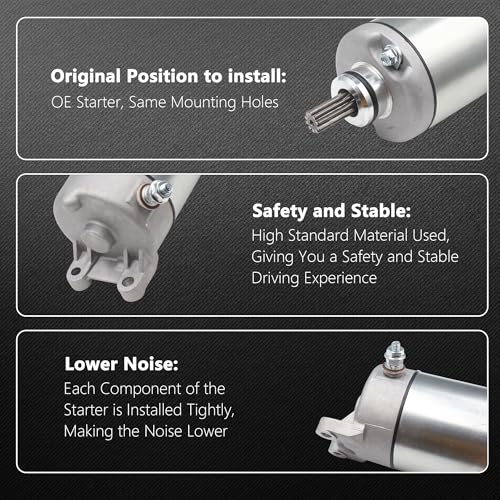 Starter Motor para Polaris Sportsman 550 EFI EPS 2010-2014 / X2 550 2010-2014 / XP 550 2009-2014 / Forest 550 2011-2014 Reemplaza OE# 3090221 3090163 463736 miniatura 4