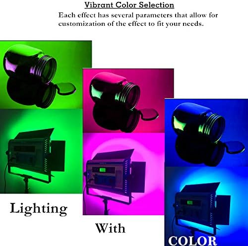 Miniatura 6 de RGBW - Panel de luz de video suave LED 2800K-10000K ajustable por DMXaplicación de teléfonocontrol remoto con puertas de granero, iluminación de