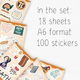 100Pcs Math Stickers for Laptops & Water Bottle - Funny Math Gifts, Party Supplies & Decorations - Nerd Stickers — Gift for Women & Men