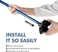 Vista 3 de KINGGEAR Accesorios para bastones de senderismo extra gruesos, resistentes al desgaste, adecuados para todos los bastones de senderismo regulares