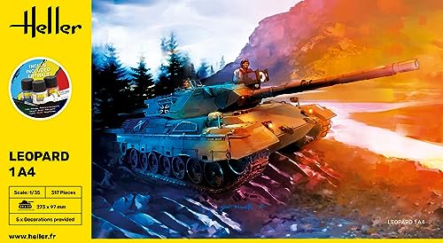 Maquette char Leopard 1A4 Heller Joustra Starter Kit modélisme militaire plastique - 3