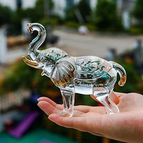 Image of YWHL Crystal Elephant Figurine Gifts for Women, Elephant Statue Decor