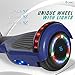 cho Colorful Wheels Series Hoverboard Safety Certified Hover Board Electric Scooter with Built in Speaker Smart Self Balancing Wheels (Chrome Gold)