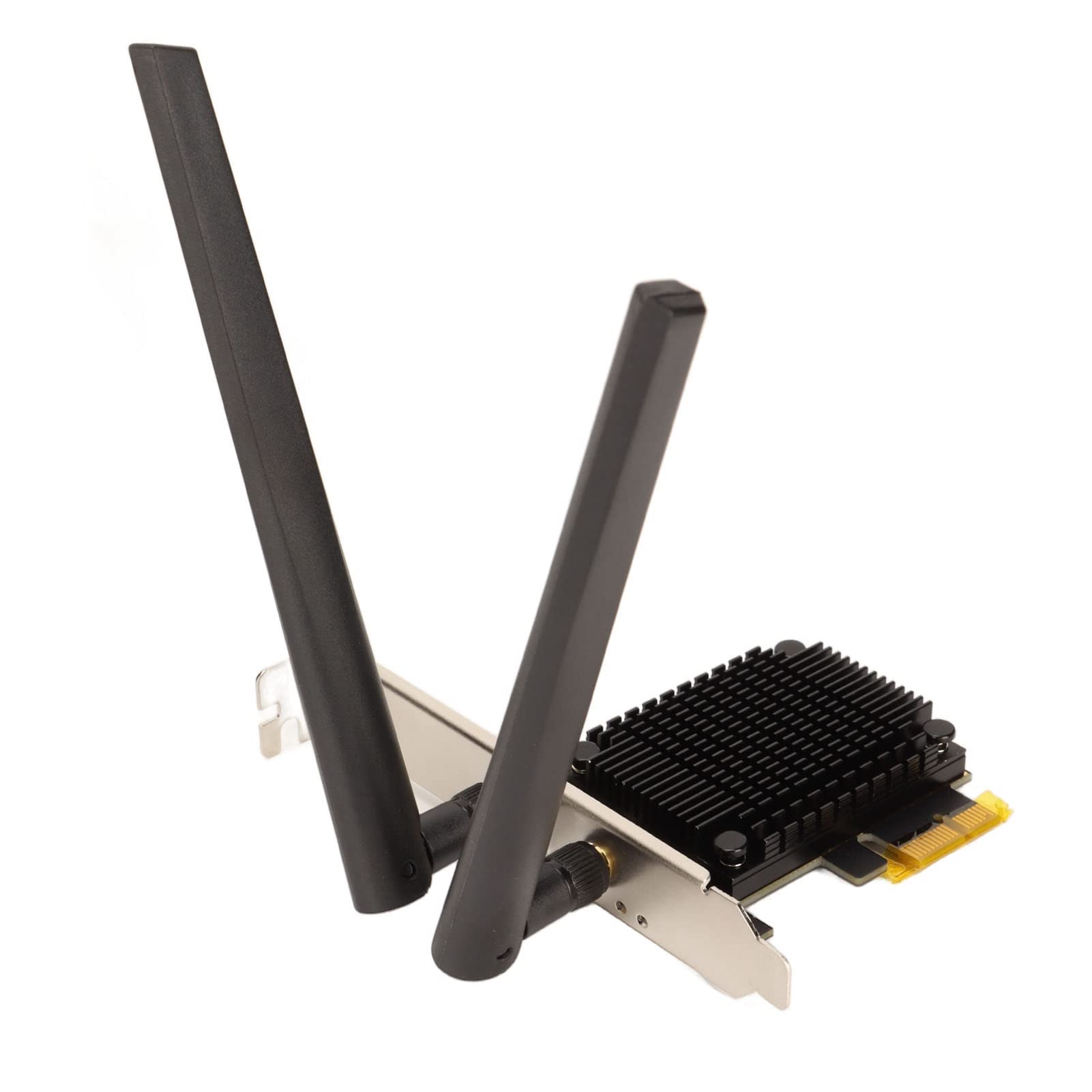 Zunate Scheda WiFi PCIE, 2.4G 5G 6G 5400 Mbps Gigabit Tri-Band WiFi6 Scheda WiFi PCIe per PC Desktop, con MU-Mimo, per Win 10, per Wino 11 a 64 Bit