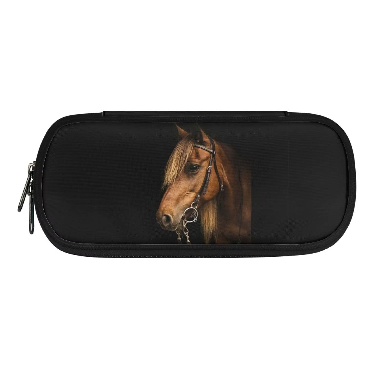 xixirimido Animal Horse Kids Pencil Case Bag Girls Pen Slot Holder Organizer Pouch Large Durable — image 1