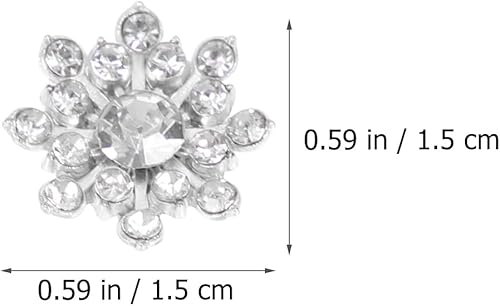 Miniatura 4 de Botones de copo de nieve de Navidad, botones de diamantes de imitación de perlas con parte trasera plana, botones de flores para coser en la ropa,