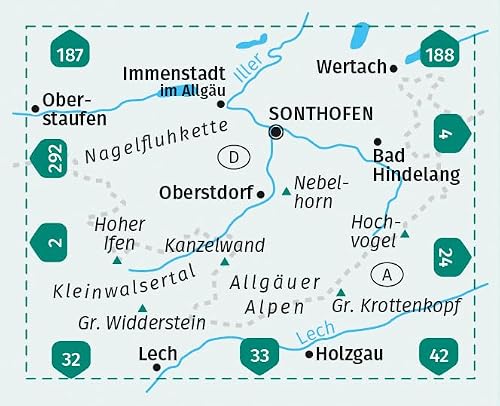 Foto von KOMPASS Wanderkarte 3 Allgäuer Alpen, Kleinwalsertal 1:50.000: 4in1 Wanderkarte mit Aktiv Guide und 1:25000 Karten, inklusive Kartenbereich zur ... in der KOMPASS-App. Fahrradfahren. Skitouren.