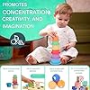 Babybaipro - Set de Juguetes Montessori Bebé 4 en 1-22 Piezas Sensoriales Educativas - Bloques Blandos, Clasificador de Formas, Torre Apilable - Regalo Bebé 6-12 Meses, 1 Año #1