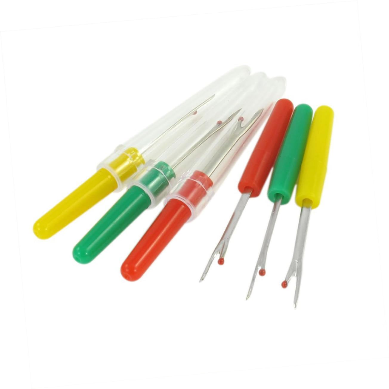DOITOOL Seam Ripper Set Large Cap Pcs Plastic Handles for Fine Stitching Work Unpicker Tool Random