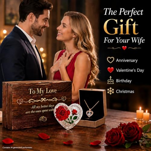 Gift for Wife from Husband, Anniversary Keepsake Gift Set in Wooden Box - Image 5