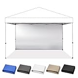 CROWN SHADES SunWall Silver Coated for 12x12 Pop up Canopy Tent, 1 Pack Sidewall Only with Silver Coating (1 Pack, Grey)