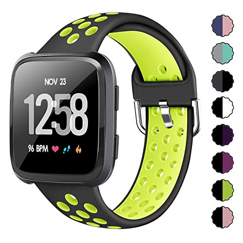 XIMU Sport Bands Compatible with Fitbit Versa/Versa 2 / Versa Lite, Soft Silicone