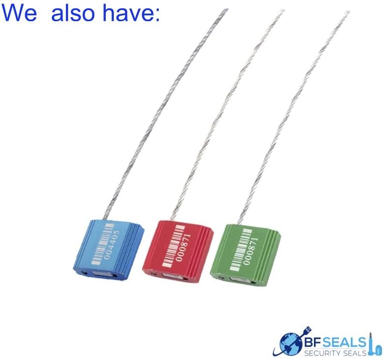 High Security Bolt Seal for Cargo Containers and Truck Trailers, Blue Color, 120 Pieces, Numbered and barcoded, ISO and C-TPAT Certified BFSEALS Free & Quick Shipping