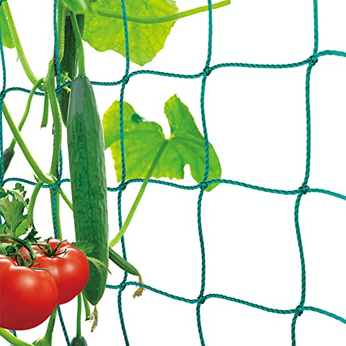 Premium Ranknetz mit großer Maschenweite für den perfekten Wachstum von Tomaten Gurken und Kletterpflanzen Das Optimale Rankhilfe Netz für Garten und Gewächshaus - Maschnweite (10cm) Größe: 1 x 2m