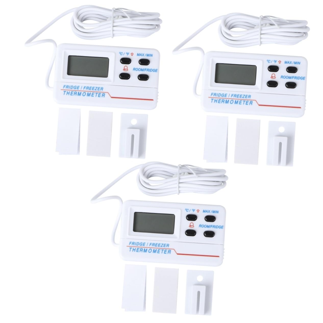 3stücke Digitaler Thermometer Tiefsttemperatur-alarm Für Kühlschrank Gefriertruhe Und Innenräume Präzise Temperaturüberwachung Für Küche Und Lagerung