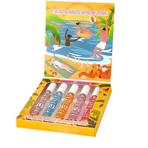 ADMD 5-Pack Travel Perfume Spray Set 10ml Travel-Size Floral Mists, Leak-Resistant Floral Scented Perfume