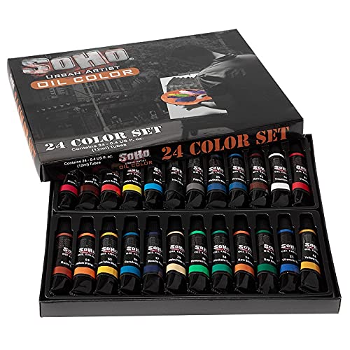 SoHo Urban Artist Oils Value Set of 24, 12ml Tubes