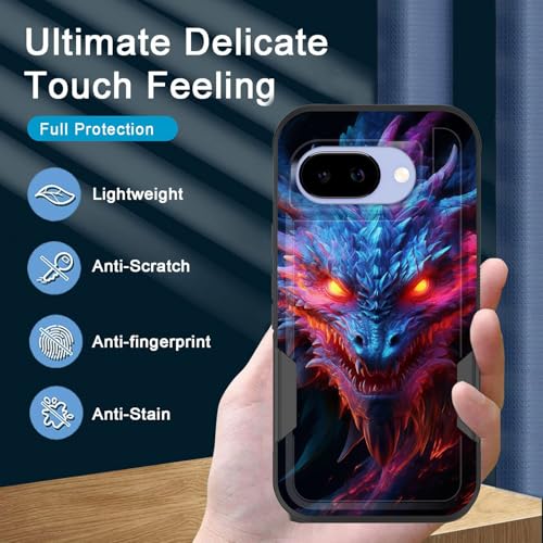 Vobber for Pixel 10A Case,Heavy Duty Dual Layer Hybrid Hard PC Soft Rubber Shockproof Protective Rugged Bumper Case for Google Pixel 10A 6.3 Inch 2026,Angry Dragon - image 4