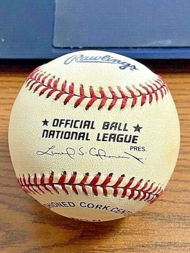 Lou Brock Autographed Baseball with HOF- Official Major League Ball - Autographed Baseballs