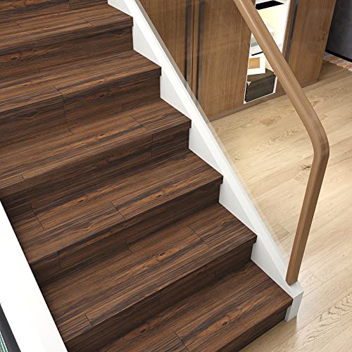 Veelike 6''X36'' Dark Brown Wood Vinyl Flooring Peel And Stick Floor Tile Bathroom Waterproof Wood Look Vinyl Plank Flooring Self Adhesive Laminate Flooring For Bedroom Kitchen Rv (4-Tiles, 6 Sq. Ft.) #TOP7