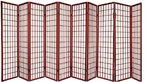 10 Panel Room Divider Square Design - Black