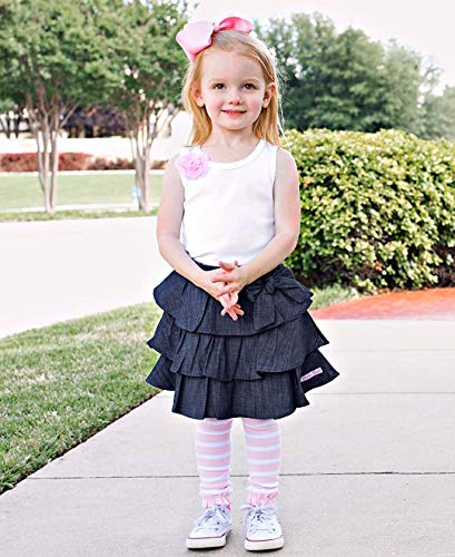 Image of RuffleButts Baby /Toddler Girls Footless Ruffled Tights