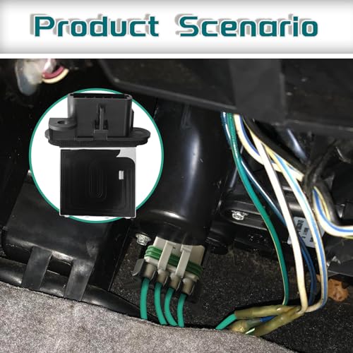 Image of HVAC Fan Blower Motor Resistor with Wire Harness, Compatible with 2005-2020 T0y0ta Tacoma, Replace# 973-582, 87138-04052, 8713804052, RU746, RU1435, 4P1650, 8713804050 with Manual AC Control