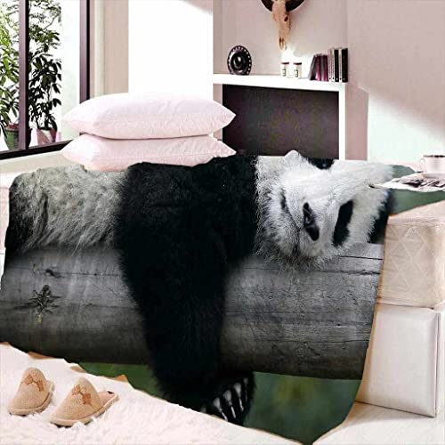 NQBCJM Fleece Blankets Stampa animalier panda
