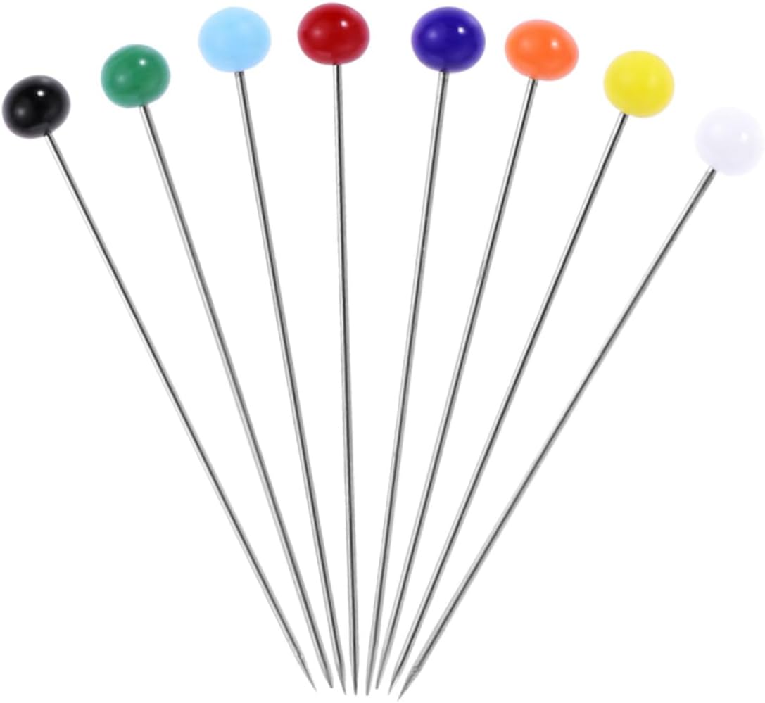 200Pcs Multicolor Glass Head Sewing Pins Head Pin for DIY Crafts Quilting Marking Projects Durable Heat Resistant for Sewing