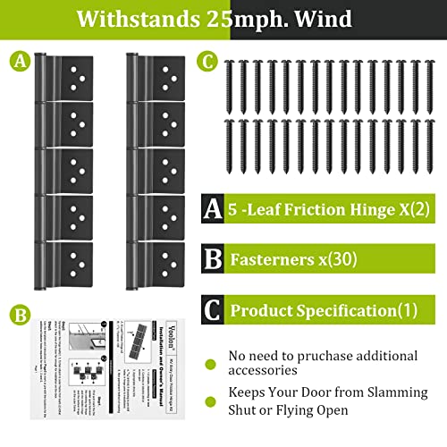 Yoolon RV Door Hinges, RV Entry Door Friction Hinge Kit, Camper Door