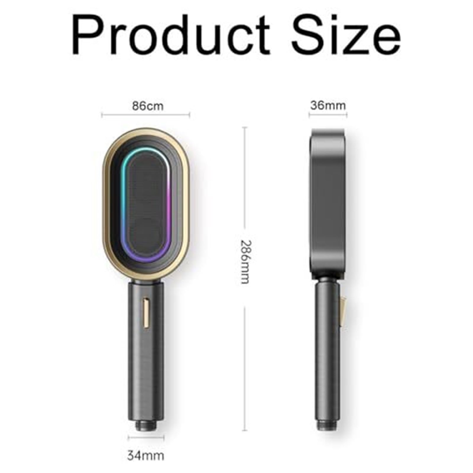 Głośnik prysznicowy Bluetooth z wodoodpornym mikrofonem i głowicą prysznicową LED - System karaoke zmieniający kolor, odłączana wysokociśnieniowa głowica prysznicowa z długim czasem