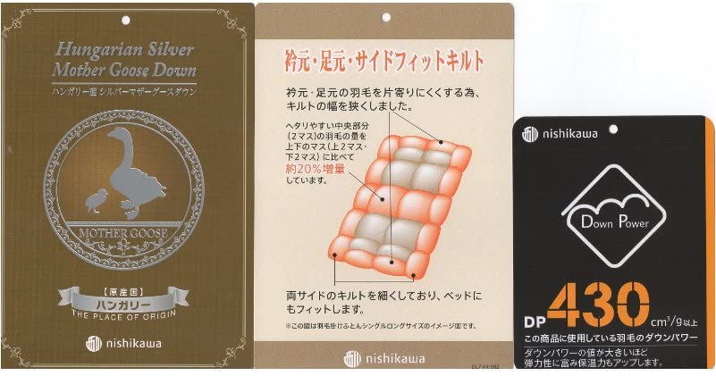 Amazon｜ダブル 羽毛布団 西川 ハンガリーマザーグース93