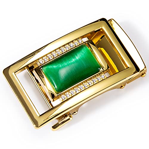 Image of Dubulle Men's Ratchet Belt Gold /Black /Red /Green /Blue /White Automatic Buckle Business Casual Belt Gift - Adjustable Fit