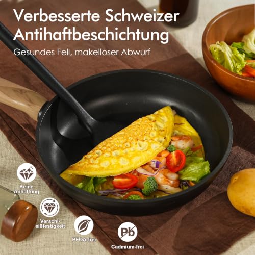 SENSARTE Antihaft Bratpfanne 24 cm, Beschichtung Pfanne Induktion – Ansicht 3