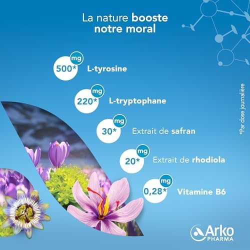 Arkopharma Arkorelax Moral+ | Amélioration de l'humeur - Équilibre émotionnel - Réduit la fatigue - Sans dépendance | 30