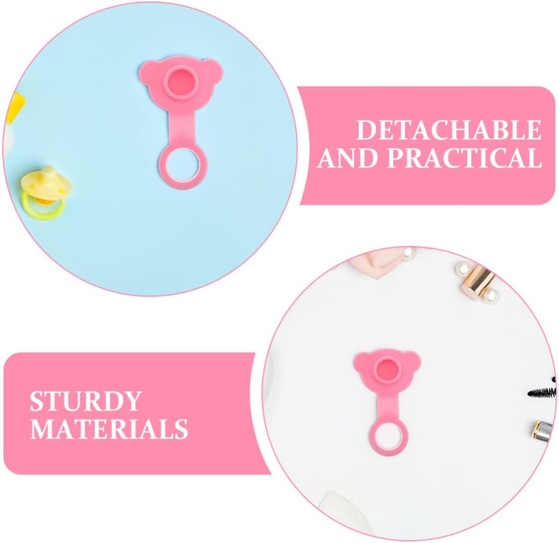 Stopper Plug Leakproof Tub Drain Bathtub Pink 2pcs Silicone | Universal Bath Drain Cover, Detachable for Cleaning, for Bath Bucket Accessories