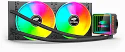 Water Cooler Gamer C3Tech FC-W240RGB Preto 240mm com Iluminacao RGB, refrigerado a Agua, Compativel com Processadores Intel e AMD