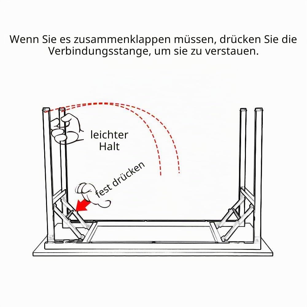 SDHYL Klapptisch, Computertisch, Schreibtisch, Bürotisch, Home-Office-Tisch, Faltbarer Schreibtisch für Home-Office, kleine Räume (Teak/Schwarz, 100_x_60cm)