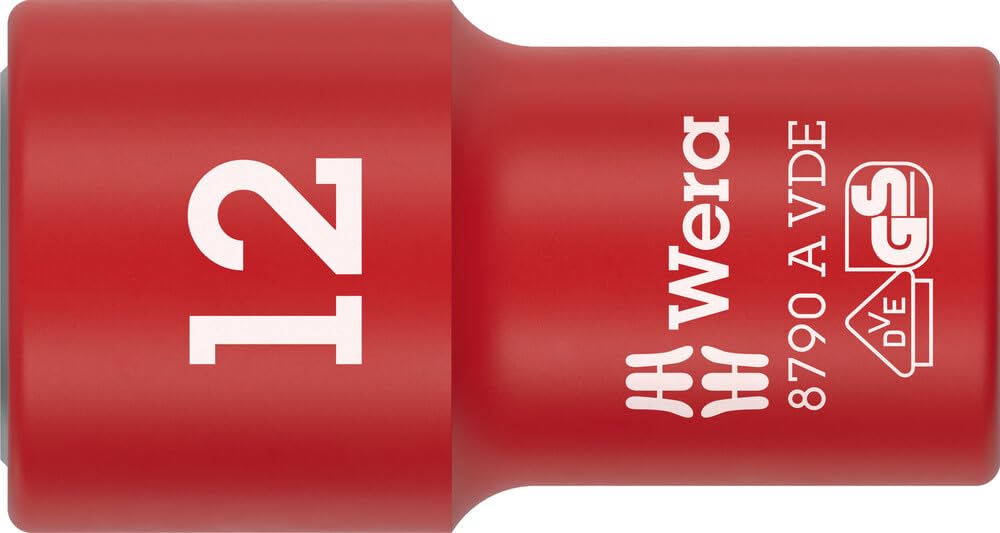 Wera 8790 A VDE Zyklop Socket, 1/4" Drive, 12 mm - 05005938001